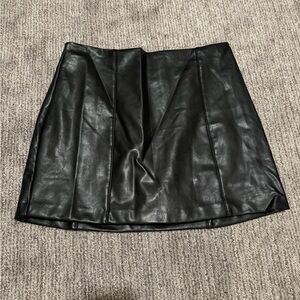 Abercrombie Vegan Leather Mini Skort